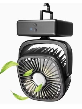 Mini Oscillating Fan Rechargeable   Portable  5v 12v 5200mah New In Box